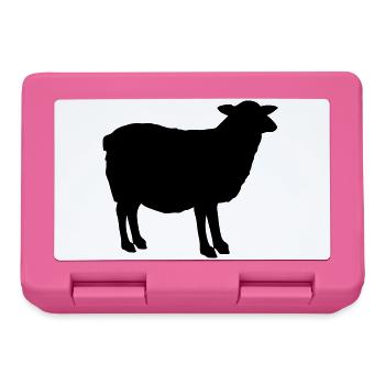 Schaf Silhouette - Brotdose - Pink - Vorne