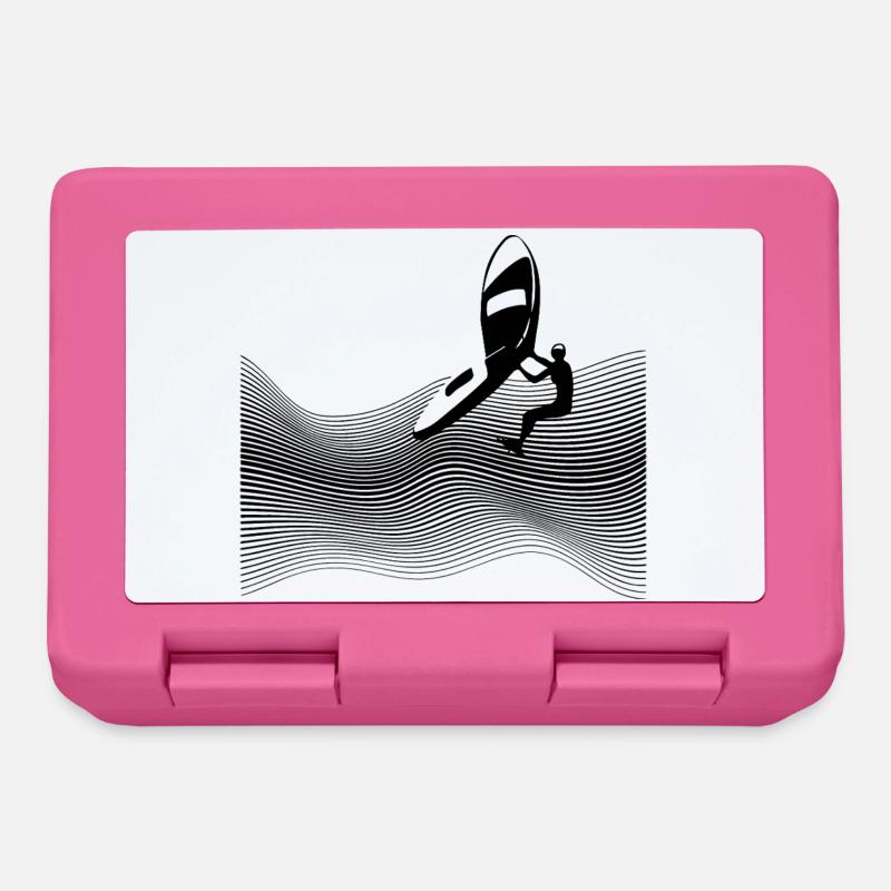 Wingfoiler on graphic waves - Lunchbox - pink