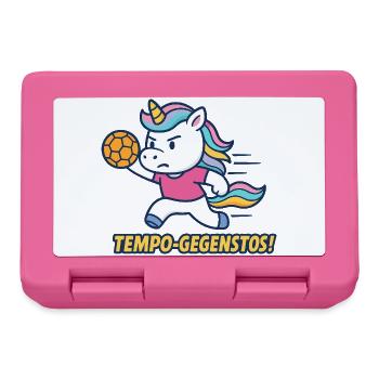 Speed Counter-Kick Unicorn Handball Attack - Lunchbox - pink - Front