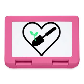 Gardening Heart – Grüne Leidenschaft - Brotdose - Pink - Vorne