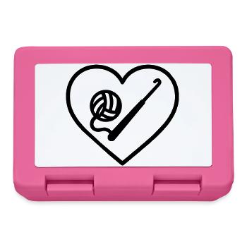 Crochet Heart – Handmade Passion - Lunchbox - pink - Front