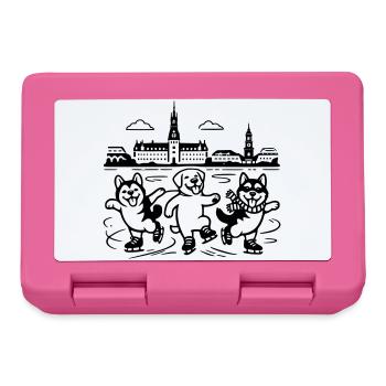 Schlittschuh Mimalistisch Line Art - Lunchbox - pink - Front
