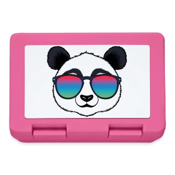 Panda Regenbogen-Sonnenbrille - Brotdose - Pink - Vorne