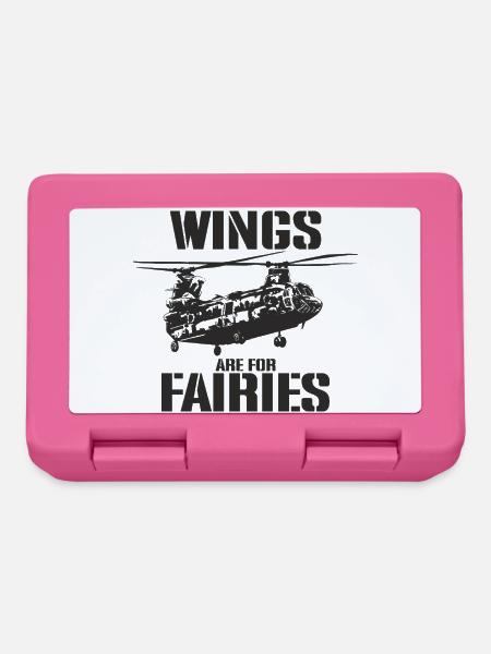 Wings Are for Fairies – Chinook Helicopter Pilot - Lunchbox - pink
