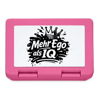 Mehr Ego als IQ - Brotdose - Pink - Vorne