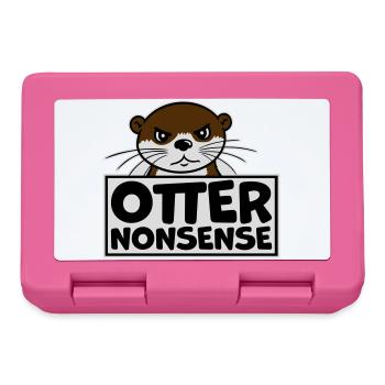 Otter Nonsense Lustig Wortspiel Otter Liebe Spruch - Brotdose - Pink - Vorne