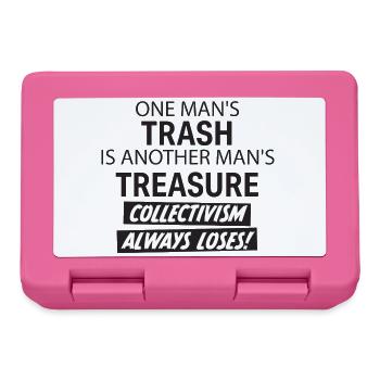Individual Triumphs Over Collectivism Saying - Lunchbox - pink - Front