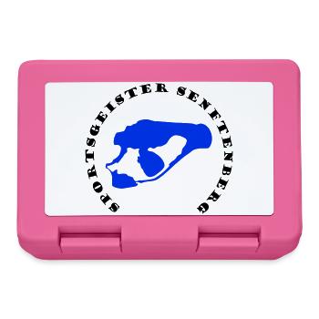 Logo Sportsgeister Senftenberg avec silhouette de lac - Boîte à goûter - rose - Devant