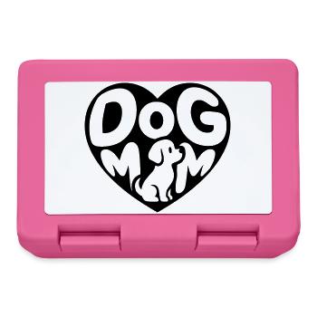 Cœur de maman de chien avec petit chien - Boîte à goûter - rose - Devant