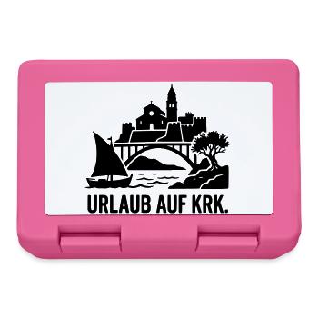 Urlaub Krk Kroatien - Brotdose - Pink - Vorne