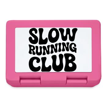 Cadeau de typographie ondulée du Slow Running Club Seventies - Boîte à goûter - rose - Devant