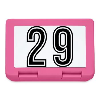 29 Symbole numérique - Boîte à goûter - rose - Devant