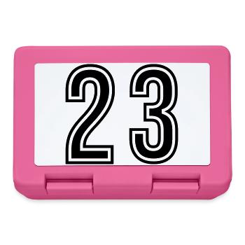 Symbole du chiffre 23 - Boîte à goûter - rose - Devant