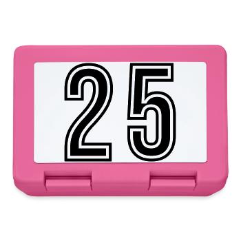 25 Number symbol - Lunchbox - pink - Front