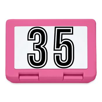 35 Number symbol - Lunchbox - pink - Front