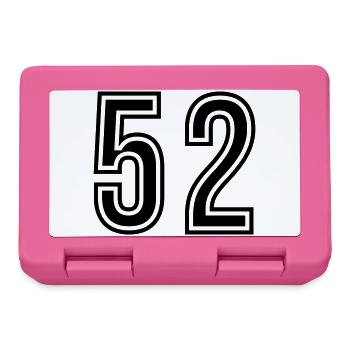 52 Number Symbol - Lunchbox - pink - Front