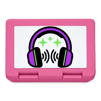 Headphones Stars Icon - Lunchbox - pink - Front