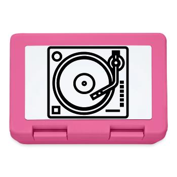 DJ-Plattenspieler - Brotdose - Pink - Vorne