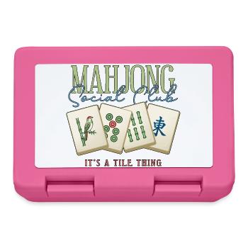 Mahjong Social Club Club Fliesen-Ding - Brotdose - Pink - Vorne