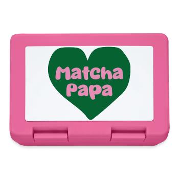 Matcha Papa Herzdesign - Brotdose - Pink - Vorne
