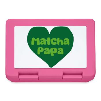 Matcha Dad Heart Design - Lunchbox - pink - Front