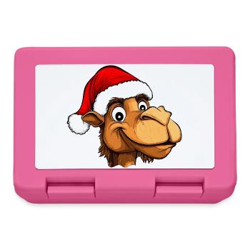 Kamele Christmas - Brotdose - Pink - Vorne