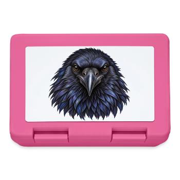 Blauer und Schwarzer Krähenkopf - Brotdose - Pink - Vorne