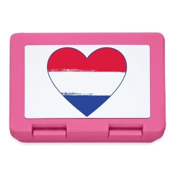 Holland Flag Heart used - Lunchbox - pink - Front