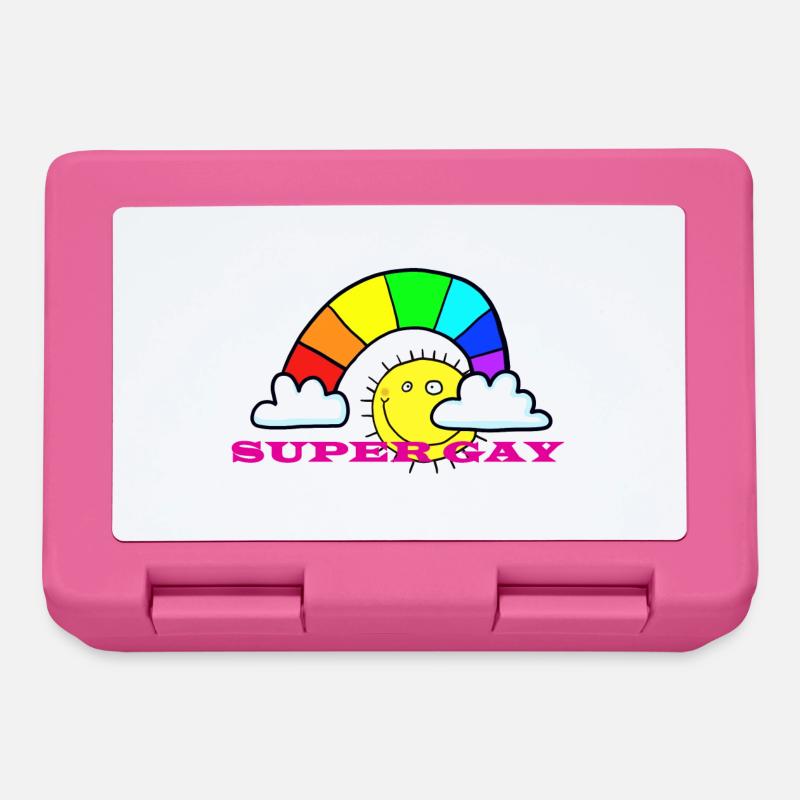 Super Rainbow gay - Boîte à goûter - rose