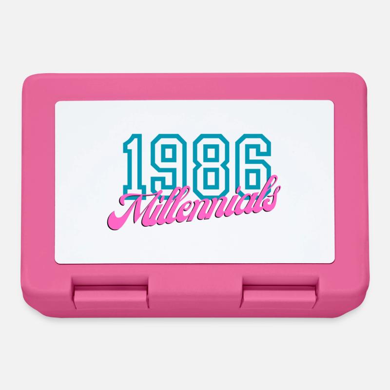1986 Millennials Retro Numerisches Design - Brotdose - Pink