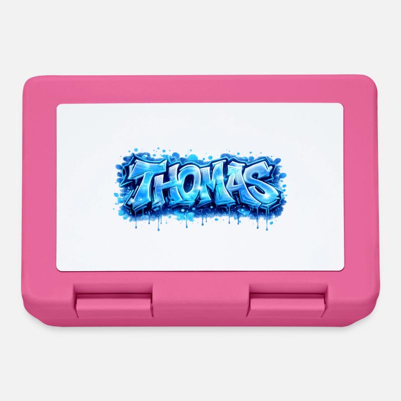 Graffiti Thomas Name Gift Ideal Printable - Lunchbox - pink