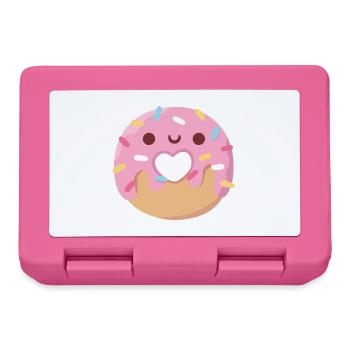 Joli beignet sans cœur avec glaçage rose - Boîte à goûter - rose - Devant