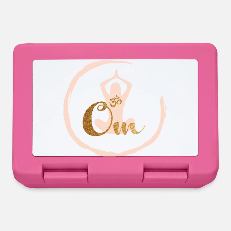 Yoga OM or - Boîte à goûter - rose