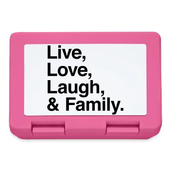 live love laugh and family - Lunchbox - pink - Front