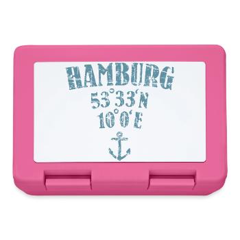 Hamburg Koordinaten - Brotdose - Pink - Vorne