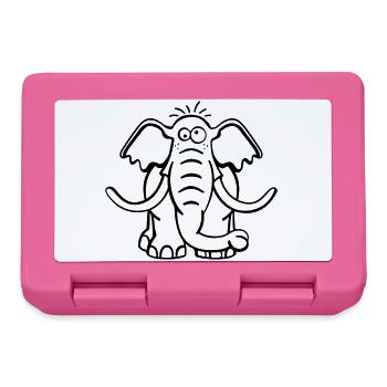 Éléphant - Boîte à goûter - rose - Devant