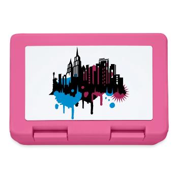 Großstadt stencil art New York City Graffiti - Brotdose - Pink - Vorne