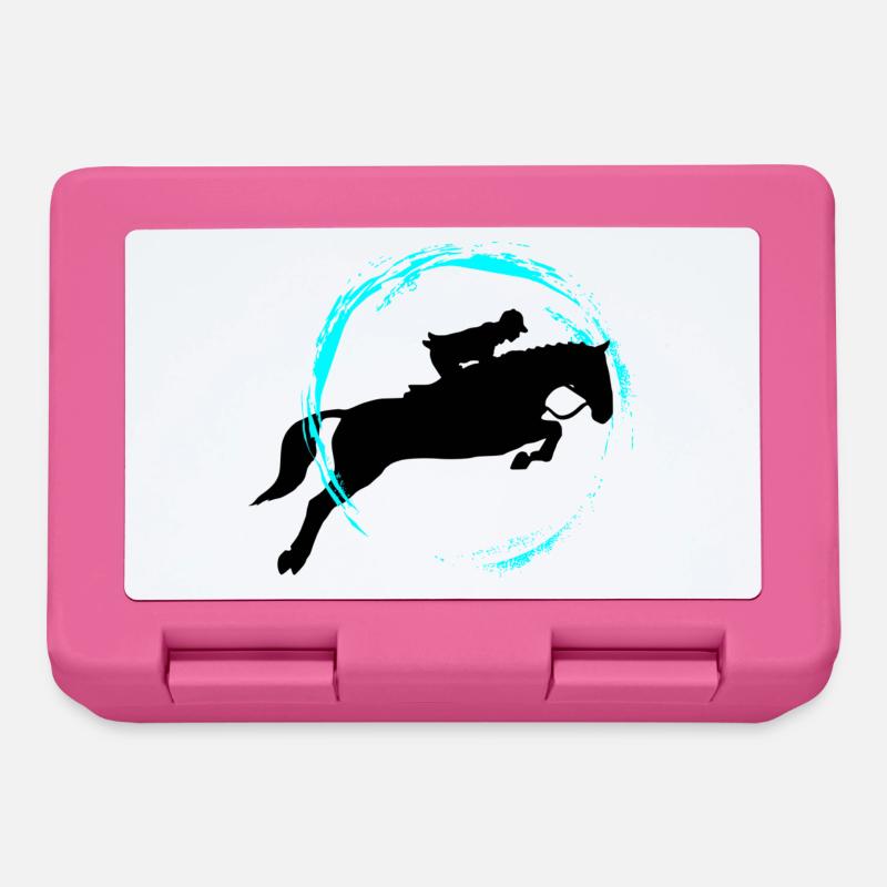équitation - Boîte à goûter - rose