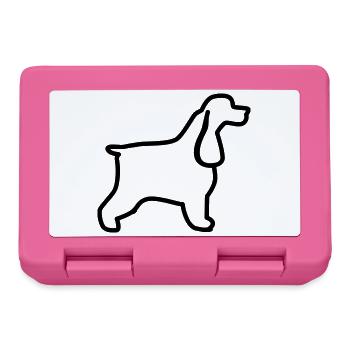 English Cocker Spaniel Umriss - Brotdose - Pink - Vorne