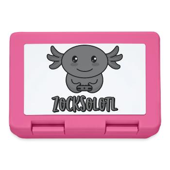 Zocksolotl Axolotl Zocker zocken spielen gamer - Brotdose - Pink - Vorne