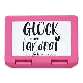 Landrat Ehrenamt Politiker Politik Geschenk - Brotdose - Pink - Vorne