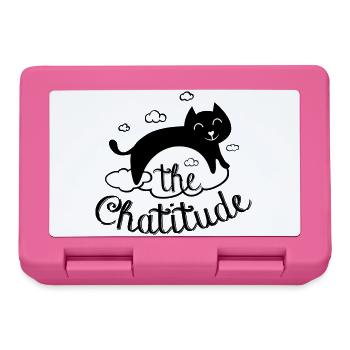 Chatitude, drôle de chat ! humour chat paresseux - Boîte à goûter - rose - Devant