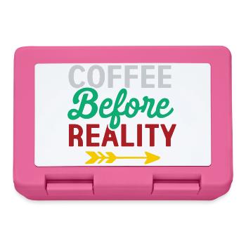 Coffee Before Reality - Lunchbox - pink - Front