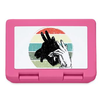 Giraffe Silhouette Retro Sunset - Lunchbox - pink - Front