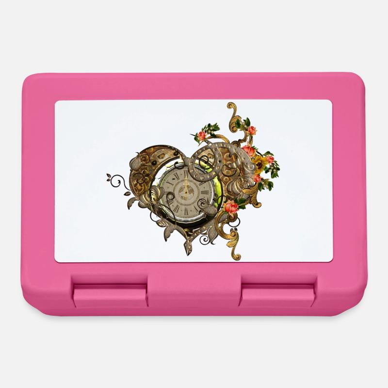 Wunderbare Steampunk-Uhr - Brotdose - Pink