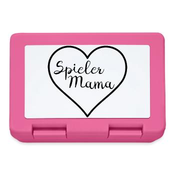 Spielermama schwarz - Brotdose - Pink - Vorne