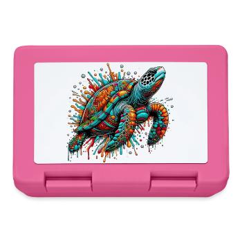 Tortue - Boîte à goûter - rose - Devant