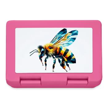 Polygonale Biene - Brotdose - Pink - Vorne