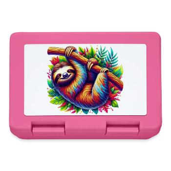 Faultier - Brotdose - Pink - Vorne