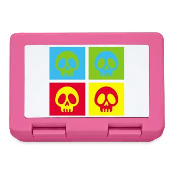 Pop art manga skull - Lunchbox - pink - Front